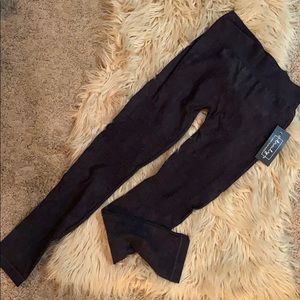 Black wash moto leggings